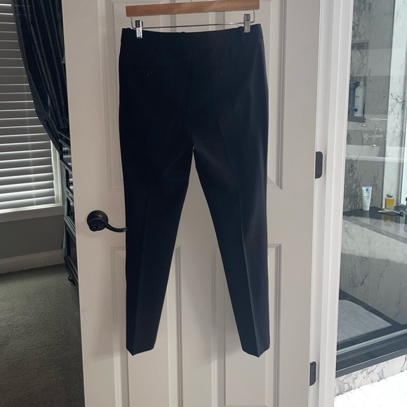 THEORY Testra Wool-Blend Pant Black Crop Length Belt Loops {$275 MSRP} Size 8 - Picture 6 of 9